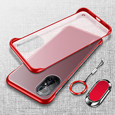 Transparent Crystal Hard Case Back Cover H01 for Huawei Nova 8 Pro 5G Red