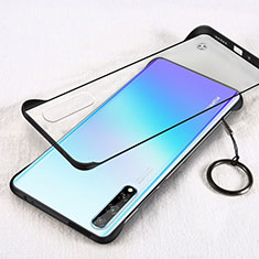 Transparent Crystal Hard Case Back Cover H01 for Huawei P smart S Black