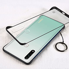 Transparent Crystal Hard Case Back Cover H01 for Oppo A8 Black