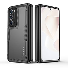Transparent Crystal Hard Case Back Cover H01 for Oppo Find N 5G Black