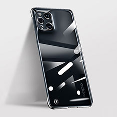Transparent Crystal Hard Case Back Cover H01 for Oppo Find X3 5G Black