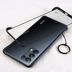 Transparent Crystal Hard Case Back Cover H01 for Oppo Find X3 Lite 5G Black