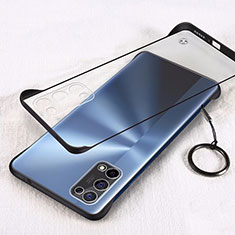 Transparent Crystal Hard Case Back Cover H01 for Oppo K7x 5G Black