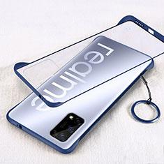 Transparent Crystal Hard Case Back Cover H01 for Realme V5 5G Blue