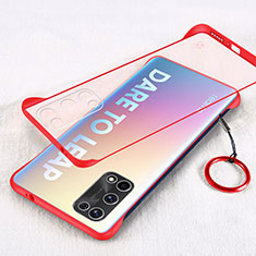 Transparent Crystal Hard Case Back Cover H01 for Realme X7 Pro 5G Red