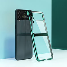 Transparent Crystal Hard Case Back Cover H01 for Samsung Galaxy Z Flip3 5G Green