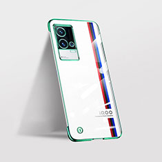 Transparent Crystal Hard Case Back Cover H01 for Vivo iQOO 8 Pro 5G Green