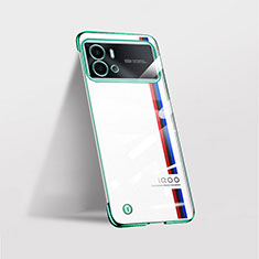 Transparent Crystal Hard Case Back Cover H01 for Vivo iQOO 9 5G Green