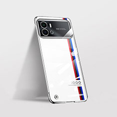 Transparent Crystal Hard Case Back Cover H01 for Vivo iQOO 9 Pro 5G Black