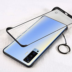 Transparent Crystal Hard Case Back Cover H01 for Vivo X50 5G Black