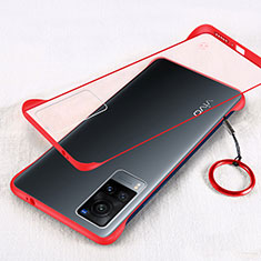 Transparent Crystal Hard Case Back Cover H01 for Vivo X60 5G Red