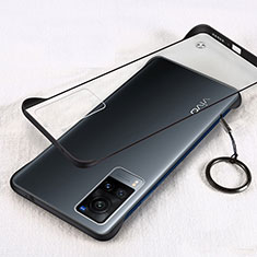 Transparent Crystal Hard Case Back Cover H01 for Vivo X60T 5G Black