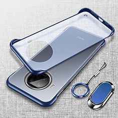 Transparent Crystal Hard Case Back Cover H01 for Xiaomi Mi 10T Lite 5G Blue