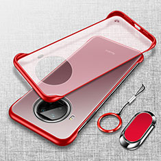 Transparent Crystal Hard Case Back Cover H01 for Xiaomi Mi 10T Lite 5G Red