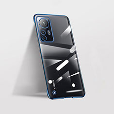 Transparent Crystal Hard Case Back Cover H01 for Xiaomi Mi 12 5G Blue