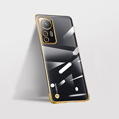Transparent Crystal Hard Case Back Cover H01 for Xiaomi Mi 12 Pro 5G Gold