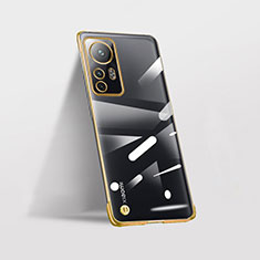 Transparent Crystal Hard Case Back Cover H01 for Xiaomi Mi 12S Pro 5G Gold