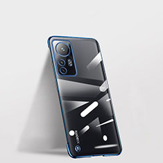 Transparent Crystal Hard Case Back Cover H01 for Xiaomi Mi 12T Pro 5G Blue