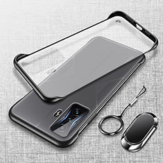 Transparent Crystal Hard Case Back Cover H01 for Xiaomi Poco F4 GT 5G Black
