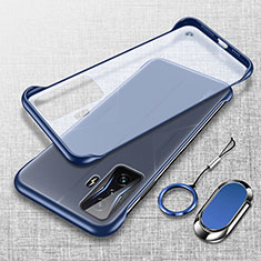 Transparent Crystal Hard Case Back Cover H01 for Xiaomi Poco F4 GT 5G Blue