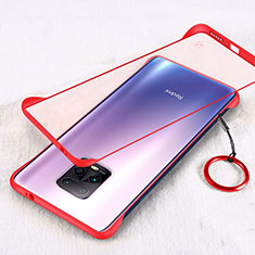 Transparent Crystal Hard Case Back Cover H01 for Xiaomi Redmi 10X Pro 5G Red