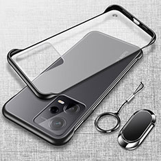 Transparent Crystal Hard Case Back Cover H01 for Xiaomi Redmi Note 12 Explorer Black