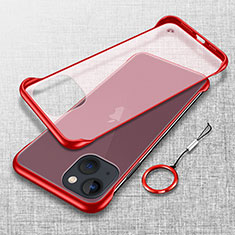 Transparent Crystal Hard Case Back Cover H02 for Apple iPhone 13 Mini Red