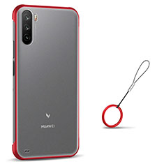 Transparent Crystal Hard Case Back Cover H02 for Huawei Mate 40 Lite 5G Red