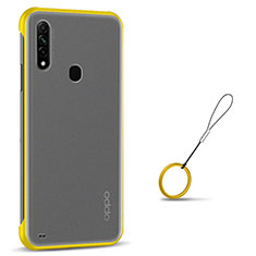 Transparent Crystal Hard Case Back Cover H02 for Oppo A31 Yellow