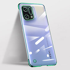 Transparent Crystal Hard Case Back Cover H02 for Oppo Find X5 5G Green