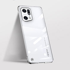 Transparent Crystal Hard Case Back Cover H02 for Oppo Find X5 Pro 5G Black