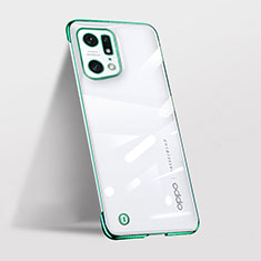 Transparent Crystal Hard Case Back Cover H02 for Oppo Find X5 Pro 5G Green