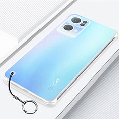 Transparent Crystal Hard Case Back Cover H02 for Oppo Reno7 Pro 5G Clear