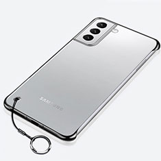 Transparent Crystal Hard Case Back Cover H02 for Samsung Galaxy S21 5G Black