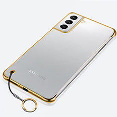 Transparent Crystal Hard Case Back Cover H02 for Samsung Galaxy S21 5G Gold