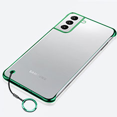 Transparent Crystal Hard Case Back Cover H02 for Samsung Galaxy S21 Plus 5G Green