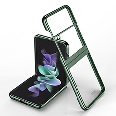 Transparent Crystal Hard Case Back Cover H02 for Samsung Galaxy Z Flip4 5G Green