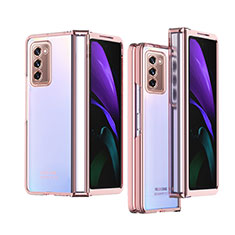 Transparent Crystal Hard Case Back Cover H02 for Samsung Galaxy Z Fold2 5G Rose Gold