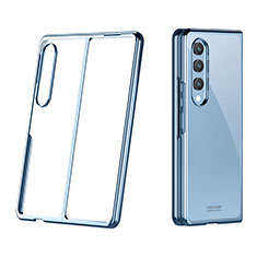 Transparent Crystal Hard Case Back Cover H02 for Samsung Galaxy Z Fold3 5G Blue