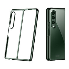 Transparent Crystal Hard Case Back Cover H02 for Samsung Galaxy Z Fold3 5G Green