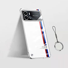 Transparent Crystal Hard Case Back Cover H02 for Vivo iQOO 9 Pro 5G Silver