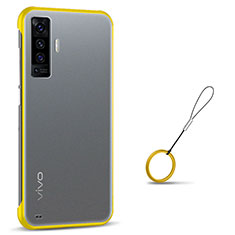 Transparent Crystal Hard Case Back Cover H02 for Vivo X50 5G Yellow
