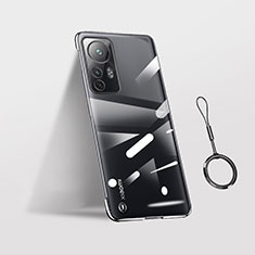 Transparent Crystal Hard Case Back Cover H02 for Xiaomi Mi 12S Pro 5G Black