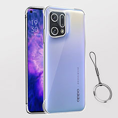 Transparent Crystal Hard Case Back Cover H03 for Oppo Find X5 5G Clear