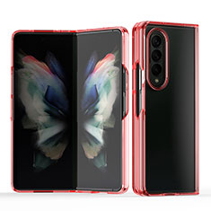 Transparent Crystal Hard Case Back Cover H03 for Samsung Galaxy Z Fold3 5G Red