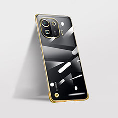 Transparent Crystal Hard Case Back Cover H03 for Xiaomi Mi 11 Pro 5G Gold