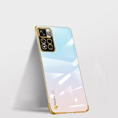 Transparent Crystal Hard Case Back Cover H03 for Xiaomi Poco X4 NFC Gold