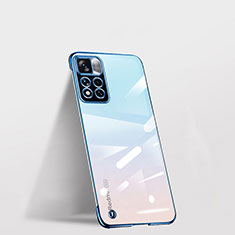Transparent Crystal Hard Case Back Cover H03 for Xiaomi Redmi Note 11 Pro+ Plus 5G Blue