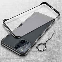Transparent Crystal Hard Case Back Cover H04 for Oppo Find X3 5G Black