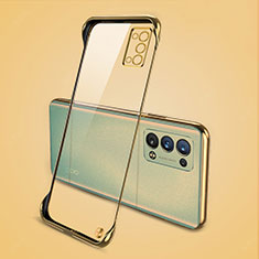 Transparent Crystal Hard Case Back Cover H04 for Oppo Reno6 Pro 5G Gold